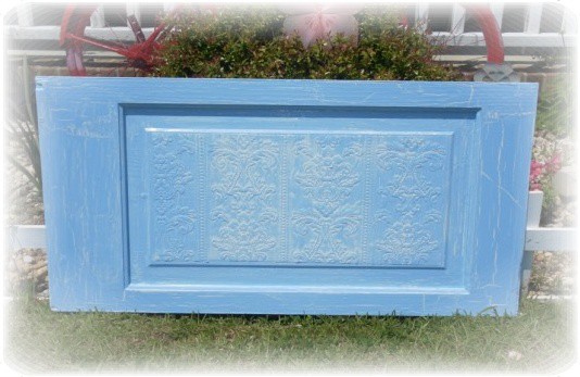 blue crackle door panel