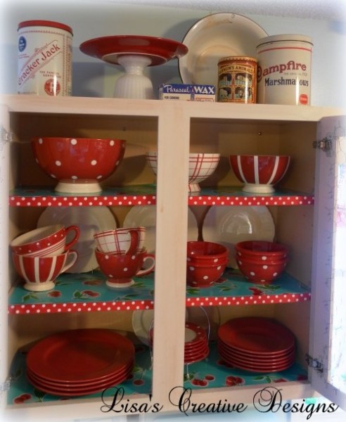 red white polka dotted dishes