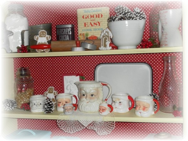 Vintage Christmas Kitchen Display