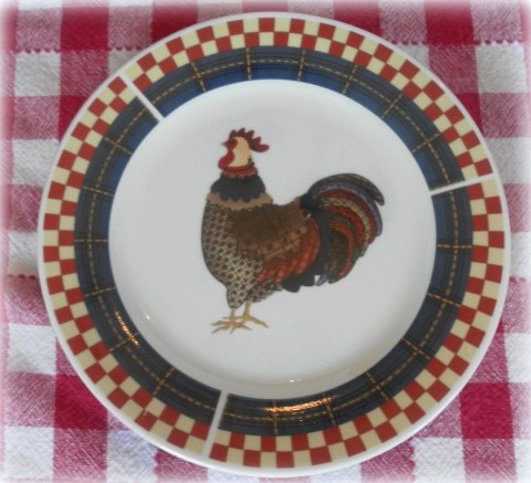 country rooster plate