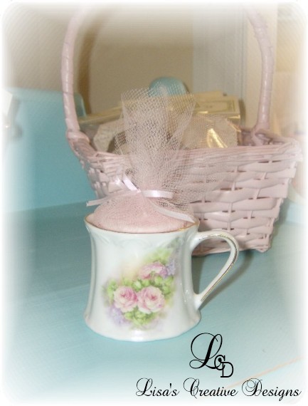 small candle tea cup favor