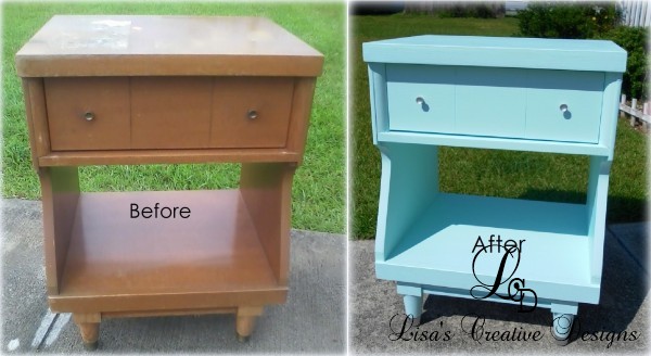 before and after mid century modern night stands before and after