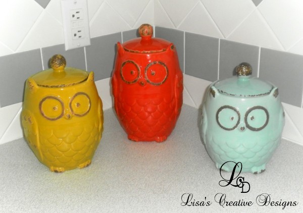 Colorful Owl Canisters