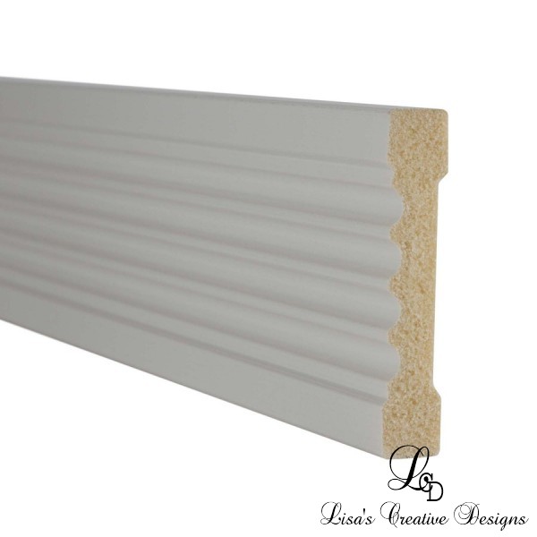 Fluted White Casing Molding