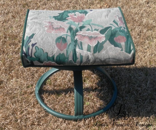 outdoor footstool makeover