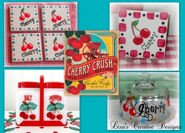 Vintage Inspired Cherry Themed Kitchen Decor