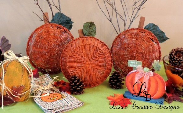 Easy Fall Crafts An Upcycled Basket Pumpkin Patch