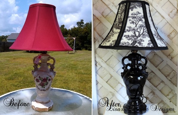 Before and After French Country Lamp Makeover