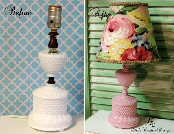 Before and After Vintage Lamp Makeover