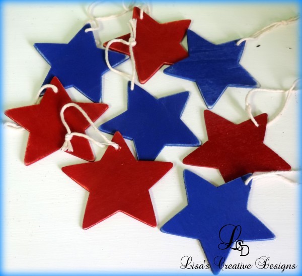 Patriotic Star Christmas Tree Ornaments