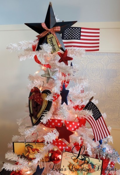 Americana Country Patriotic Christmas Tree