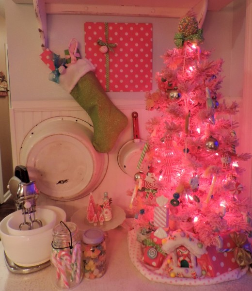 Gumdrop Candy Inspired Pink Christmas Tree