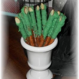 Witch Finger Halloween Pretzels