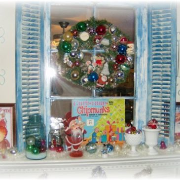 A Vintage Inspired Kitschy Christmas Mantel