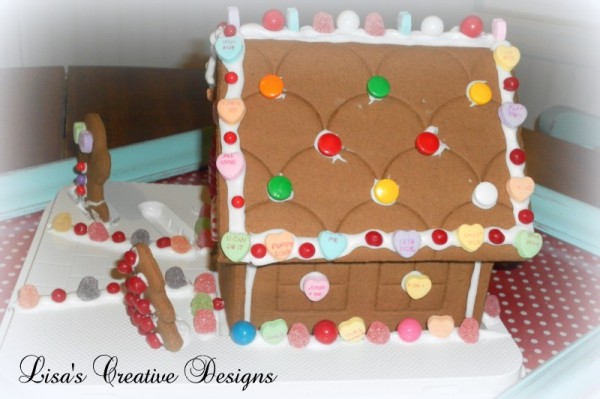 A Valentine's Day Gingerbread House