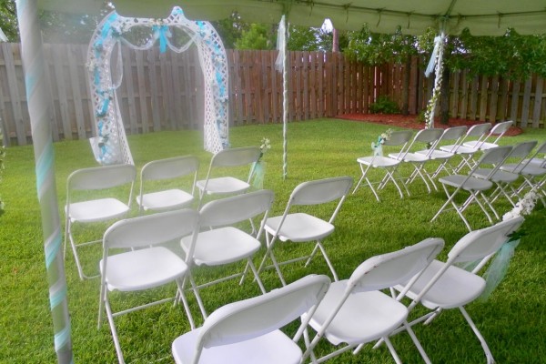 an outdoor wedding