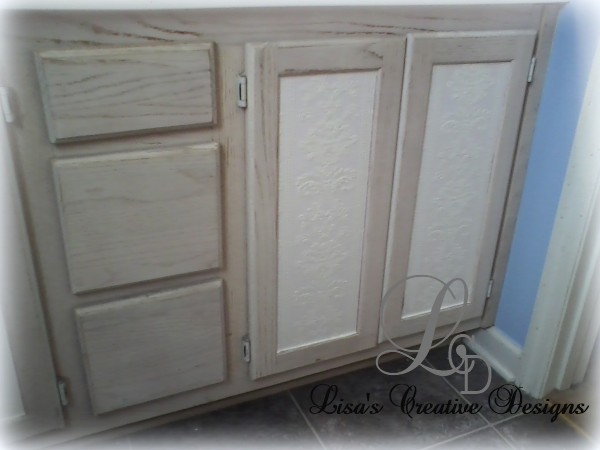 shabby chic bathroom cabinet makeover