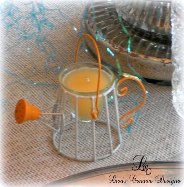miniature watering can candle holder