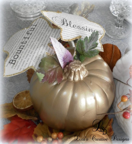 Upcycled Thanksgiving Decorative Pumpkin