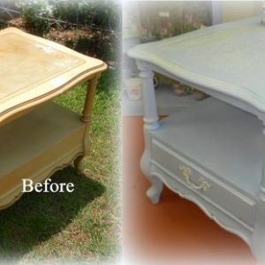 Before and After Shabby Chic Table Makeover