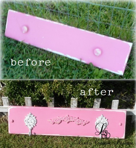 Before and After Upcycled Drawer Front Coat Rack