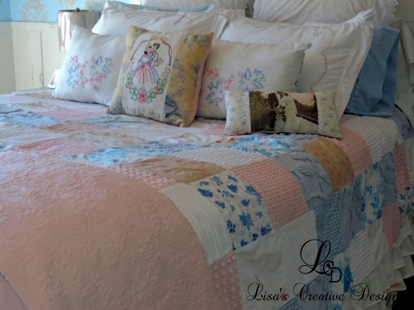 Shabby Cottage Chic Coverlet