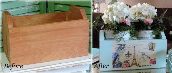 Before and After French Country Planter