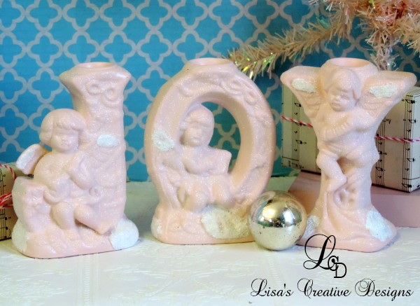 Shabby Chic Pink Joy Christmas Letters