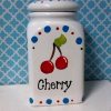 Hand Painted Cherry Kitchen Canister