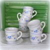 Blue and White Floral Coffee Cups