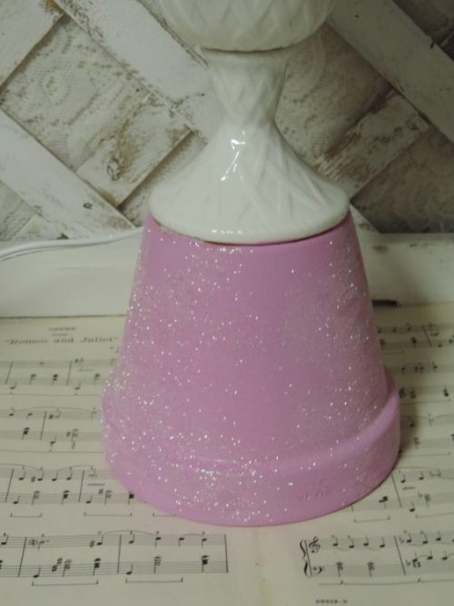 Shabby Chic Pink Lamp