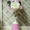 Upcycled Shabby Pink Rose Lamp