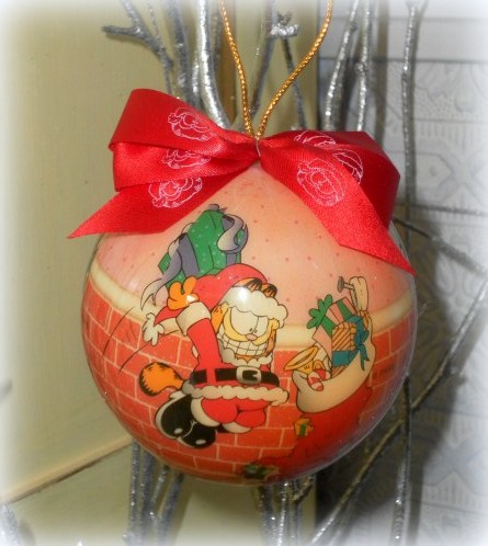 1996 Garfield Collectible Christmas Tree Ornaments Vintage Country Christmas Decor