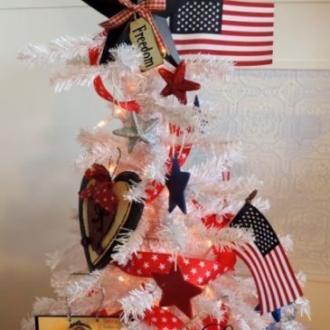 Decorating A Patriotic “Christmas” Tree For The Fourth Of July