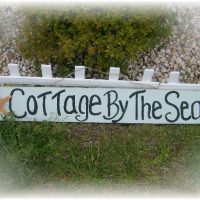 Cottage By The Sea Hand Painted Sign