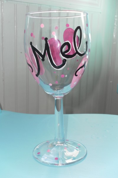 Personalized Flip Flop Wine Glass