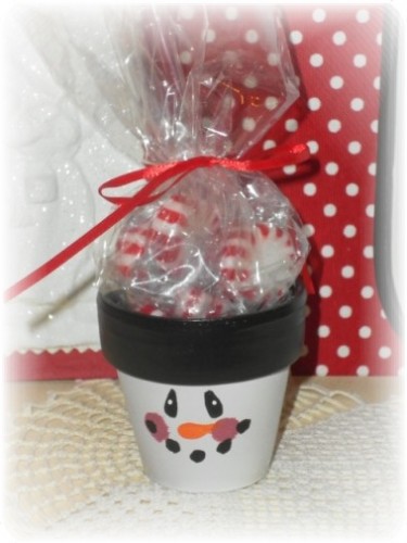 Hand Painted Snowman Christmas Candy Favor