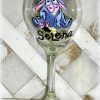 Personalized Eeyore Wine Glass