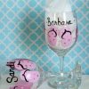 Personalized Hand Painted Wine Glass