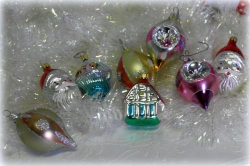Retro Vintage Christmas Tree Ornament Assortment