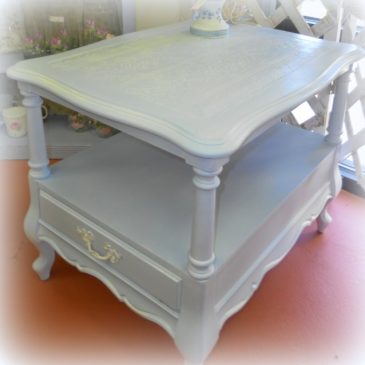 Light Blue Sweet Shabby Chic Side Table