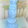 Large Baby Blue Shabby Beach Chic Candle Stick Creative Lamps & Lighting