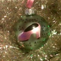 Personalized Hand Painted Shoe Christmas Tree Ornament