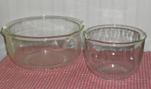 Vintage Clear Glass Mixing Bowls