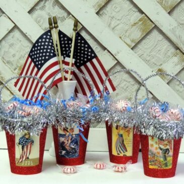 Vintage Victorian Patriotic Treat Cups For 4th Of July