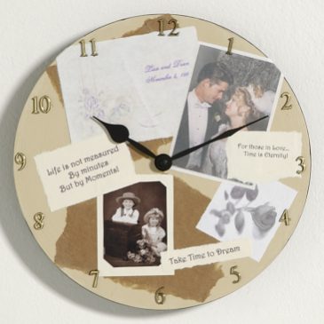 Personalized Photo Collage Memory Wall  Clock
