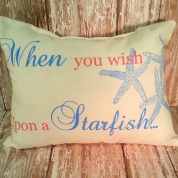 Handmade When You Wish Upon A Starfish Pillow