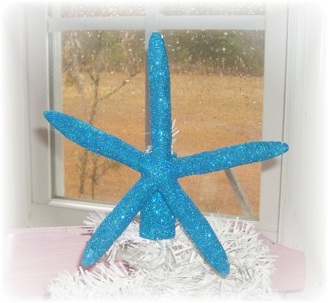 Handmade Starfish Christmas Tree Topper