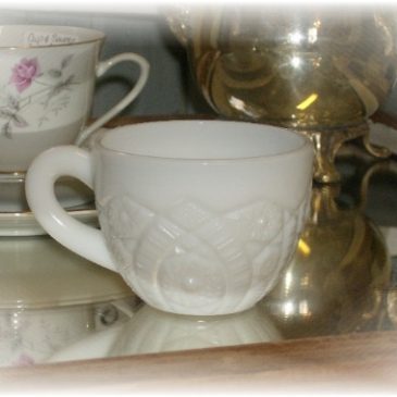 Vintage Pressed Milk Glass Punch Cup