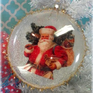 Vintage Victorian Inspired Santa Claus Christmas Ornament